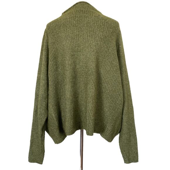 Able Women’s Sweater Heather Green Slouchy Comfy Pullover Mock Neck Harriet 1X - Picture 4 of 11